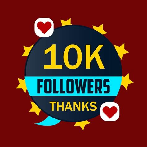 Premium Vector Thank You 10k Followers Congratulation Card Web Social Media Concept Blogger