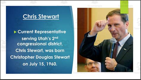 Former U S Representative Chris Stewart Bio Ppt By Teach Simple