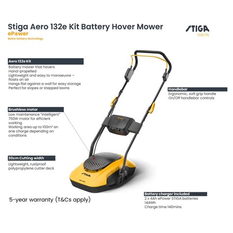 STIGA Aero 20V 30cm Cordless Hover Mower Homebase