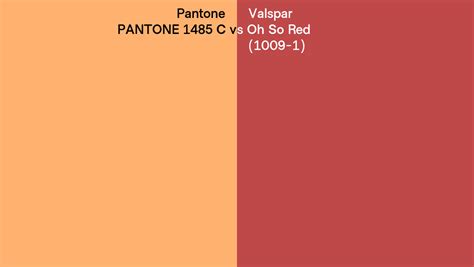 Pantone C Vs Valspar Oh So Red Side By Side Comparison