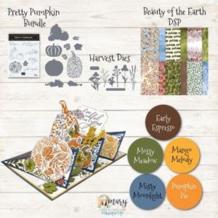 Stampin Up Pretty Detailed Pumpkins Triple Twisted Easel Fun Fold