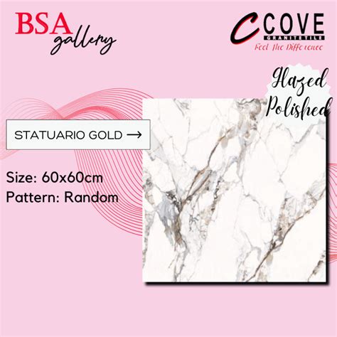 Jual GRANIT COVE 60X60 STATUARIO GOLD GRANITE TILE PUTIH MARMER