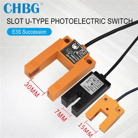 Chbg Infrared U Slot Photoelectric Sensor E3s Gs30 E3s Gs15 E3s Gs7 Dc