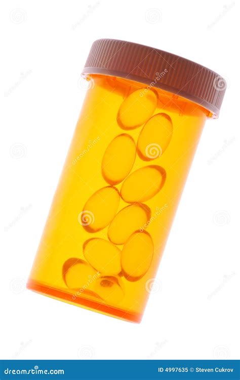 Gel Capsules In Bottle Stock Image Image Of Medicine 4997635