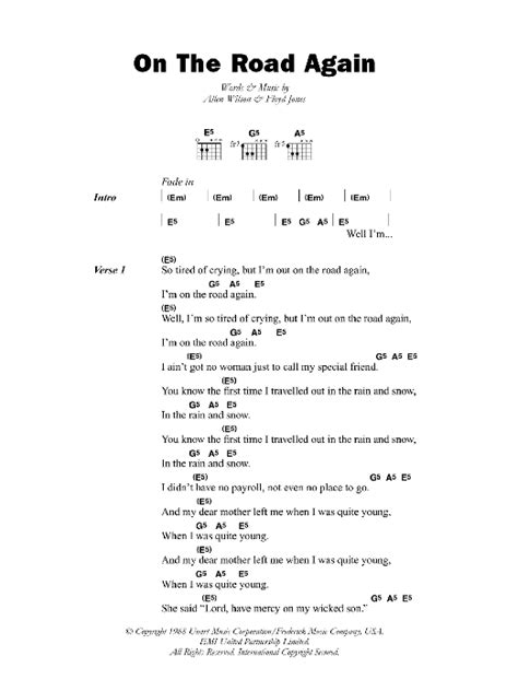 On The Road Again by Canned Heat - Guitar Chords/Lyrics - Guitar Instructor