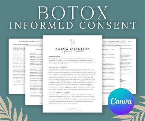 Botox Informed Consent Form Editable Facial Treatment Consent Etsy