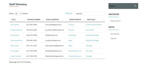 Wordpress Staff Directory Plugin Simple Staff List Wfilter