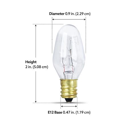 Feit Electric 4 Watt Eq C7 Soft White Candelabra Base E 12 Dimmable