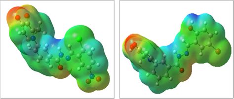 Electron Density Maps Of 6h Left And 6i Right At B3lyp 6 31 G