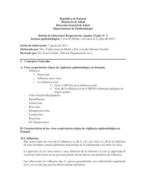 Pdf Rep Blica De Panam Ministerio De Salud Direcci N General