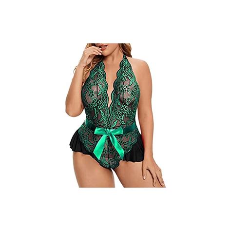 IQYU Bustier Nero Pizzo Plus Size Set Lingerie Donna Sexy Cavezza