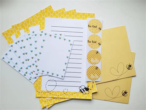 Bienen Briefpapier Set Bienen Briefpapier Set Penpal Kit Etsy