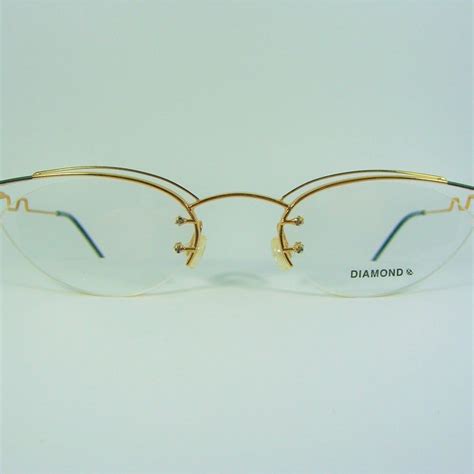 Rimless Diamond Glasses - Etsy