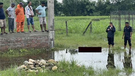 चितवनको मेघौलीमा जमेको पानीमा एक पुरुषको शव फेला