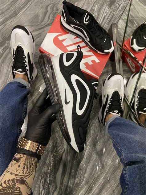 Найки аир макс 720 мужские кроссовки черно белые Nike Air Max 720 Black ...