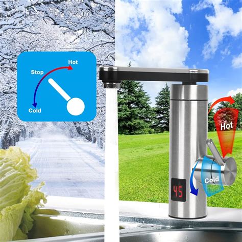 Instant Water Hot Tap Electric Sink Heating Tap 360 Swivel Tankless Water Hot Heater Faucet