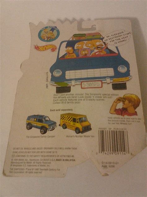 Homer Simpson Hot Wheels Nuclear Waste Van Atomic Tourism