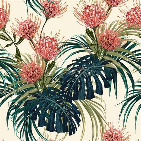 Le Mod Le Tropical De Vecteur Sans Couture Floral Fond D T De