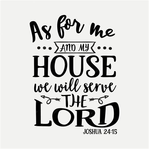 Premium Vector As For Me And My House We Will Serve The Lord