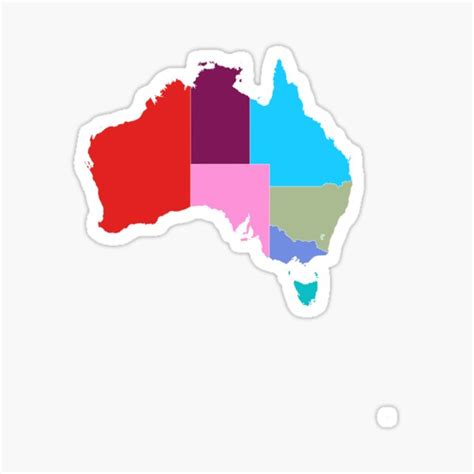 Australia Color Map Sticker For Sale By Pixel4art Redbubble