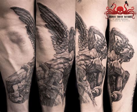 Fallen Lucifer Tattoo By Mehdi Rasouli Broken Tooth Tattoos