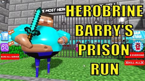 HEROBRINE BARRY S PRISON RUN OBBY Roblox YouTube