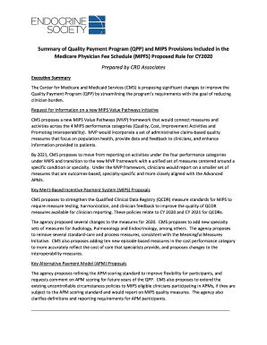 Fillable Online Summary Of Quality Payment Program Qpp And Mips