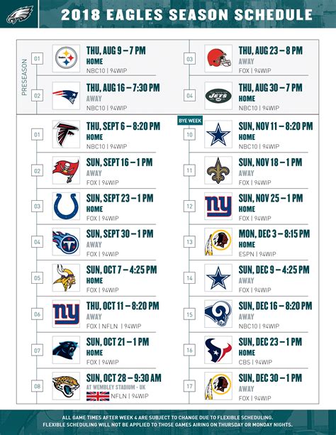 Philadelphia Eagles Schedule, Philadelphia Eagles Fans, Philadelphia ...