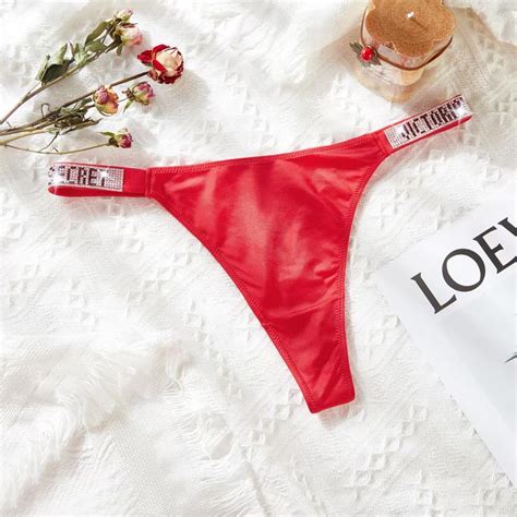 Women Sexy Seamless Letter Luxury Rhinestone Lingerie G String Design Hot Panties Shopee