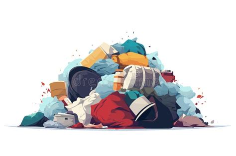 Trash Pile Vector Flat Minimalistic Isolated Illustration Stock Vector ...