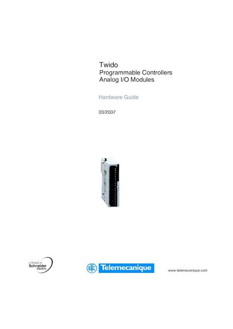 PDF Twido Programmable Controllers Analog I O Moduleselefrance Free