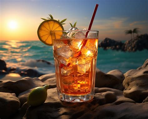 Premium AI Image | Long Island cocktail in sunlight