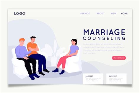 Free Vector Marriage Counseling Homepage