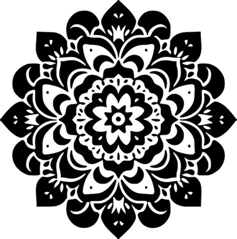 Ilustraci N Vectorial De La Silueta Minimalista Y Simple De Mandala