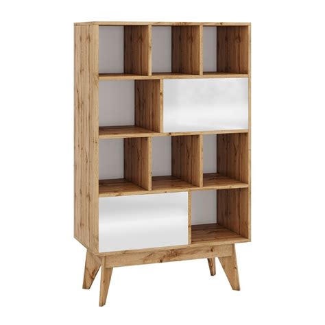 Стеллаж на ножках с 2 ящиками дуб вотан с белым "Хелен" - купить за ...