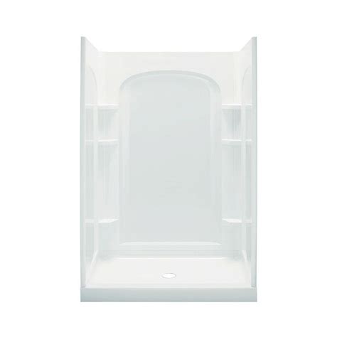 STERLING Ensemble 35.25 in. x 48 in. x 77 in. Shower Stall with Age-in ...