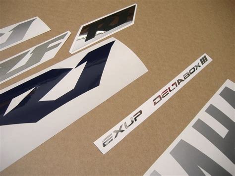 Yamaha R Rn Pw Complete Decals Logo Set Blue Version