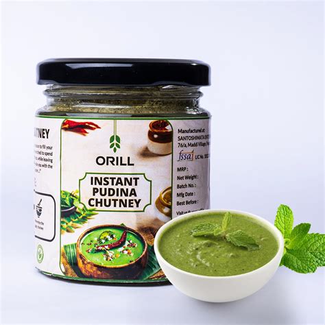 Orill South Indian Style Instant Pudina Chutney Gm Classic Indian