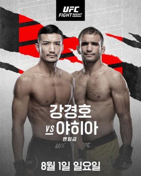 `코리안 파이터` 강경호 최두호 8월 1일 Ufc 동반 출격 매일경제