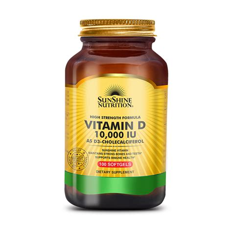 Vitamin D Iu Softgels S Sunshine Nutrition