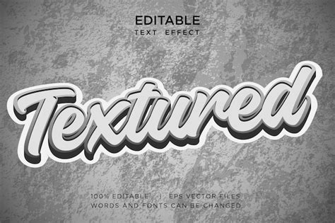 Efecto De Texto Editable Con Textura Grunge Vector Premium