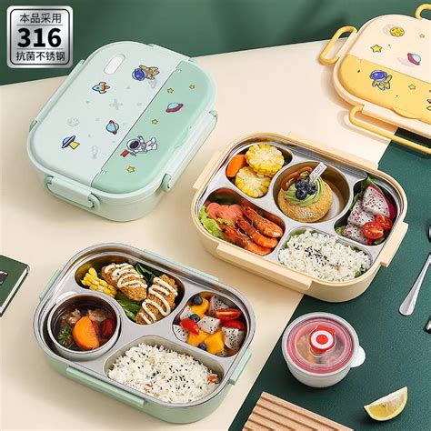 316 Stainless Steel Thermal Lunch Box Cute Kawaii Lunch Box Kids Lunch