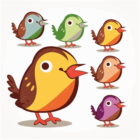 draw a cartoon bird 6