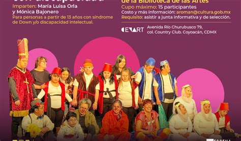 Convocatoria única del Cenart taller de teatro para personas con