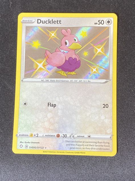 Pokemon Shining Fates Shiny Vault Ducklett SV095 NM Values MAVIN