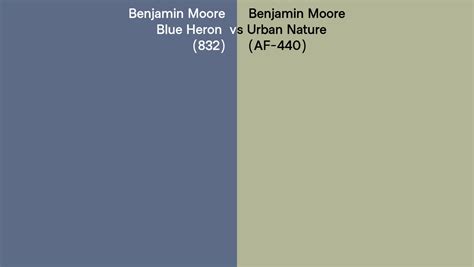 Benjamin Moore Blue Heron Vs Urban Nature Side By Side Comparison