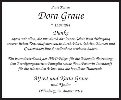 Traueranzeigen Von Dora Graue Trauer Kreiszeitung De