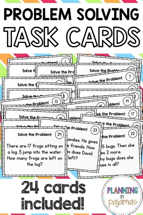 Word Problem Solving Task Cards Addition And Subtraction Grade 1 Math