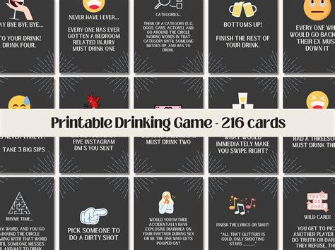 Funny Drinking Games Drinking Games For Adults Printable Drinking Games