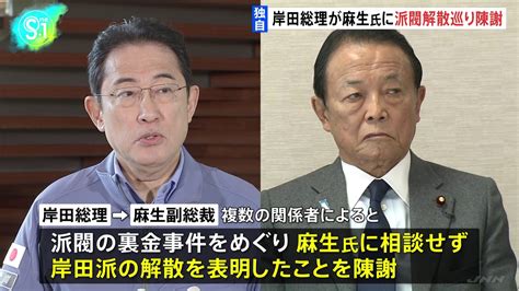 【独自】岸田総理と麻生副総裁が会談 派閥解散巡り岸田総理が麻生氏に陳謝 Tbs News Dig